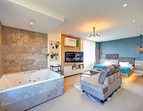 7 - Wellness apartmá Harmony s obří vířivkou, saunou a kuchyňkou