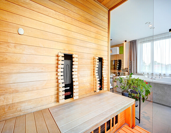 Wellness apartmá King s obří vířivkou, saunou a terasou