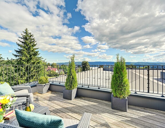 Wellness apartmá King s obří vířivkou, saunou a terasou